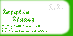 katalin klausz business card